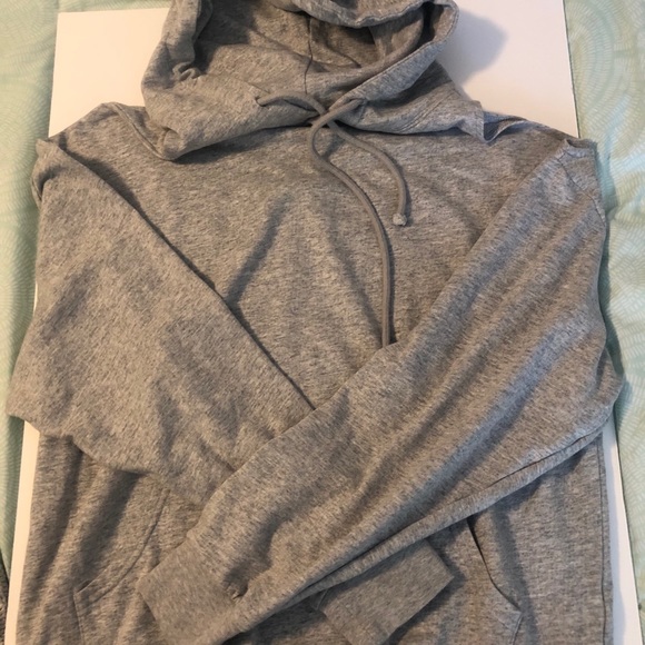 Honey Punch Gray Long Sleeve Drawstring Hoodie - Picture 3 of 6